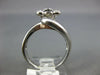 ESTATE .25CT WHITE & BLACK DIAMOND 14KT WHITE GOLD FLOWER CRISS CROSS FUN RING