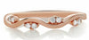ESTATE .09CT DIAMOND 14KT ROSE GOLD 3D ROUND MARQUISE SHAPE WAVE FUN RING