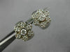 ESTATE .50CT ROUND DIAMOND 14KT WHITE GOLD CLASSIC FLOWER HUGGIE EARRINGS #21898