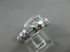 .87CT ROUND & BAGUETTE DIAMOND 14K WHITE GOLD 3D THREE ROW ANNIVERSARY RING 1222