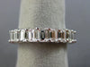 ESTATE 4.60CT EMERALD CUT DIAMOND 14K WHITE GOLD ETERNITY ANNIVERSARY RING #2366