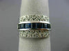 WIDE 1.45CT DIAMOND & AAA SAPPHIRE 18KT WHITE GOLD 3D FILIGREE ANNIVERSARY RING