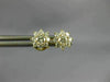 ESTATE .43CT DIAMOND 18KT YELLOW GOLD 3D CLASSIC CLUSTER FLOWER STUD EARRINGS