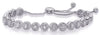 WIDE 2.77CT DIAMOND 14KT WHITE GOLD CLUSTER ETERNITY ADJUSTABLE TENNIS BRACELET