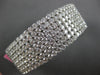 EXTRA LARGE 37.4CT DIAMOND 18KT WHITE GOLD MULTI ROW CUFF TENNIS BANGLE BRACELET