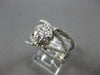 LARGE 1.15CT DIAMOND 14KT WHITE GOLD INVISIBLE CRISS CROSS INFINITY RING #27982