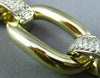 ESTATE WIDE LONG 1.50CT DIAMOND 14KT YELLOW GOLD ITALIAN 3D OPEN OVAL BRACELET
