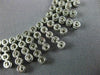 ANTIQUE LARGE 5.98CT DIAMOND 14KT WHITE GOLD BEZEL MULTI STRAND NECKLACE #17322