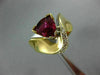 ESTATE WIDE 1.50CT DIAMOND & AAA PINK TOURMALINE 18KT TWO TONE GOLD RING #22057