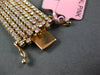 ESTATE WIDE 12.40CT PINK DIAMOND 18K ROSE GOLD CLASSIC MULTI ROW TENNIS BRACELET