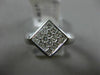 ESTATE .86CT PRINCESS DIAMOND 18KT WHITE GOLD 3D SQUARE INVISIBLE PROMISE RING