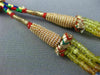 LONG 40CT MULTI COLOR SAPPHIRE RUBY & EMERALD MULTI STRAND OMBRE NECKLACE #27654