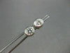 ESTATE .70CT DIAMOND 14K WHITE GOLD SOLITAIRE BEZEL EARRINGS 6mm BEAUTIFUL #9979