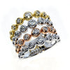 LARGE 1.02CT DIAMOND 18KT TRI COLOR GOLD 3D GRADUATING BEZEL ANNIVERSARY RING