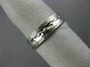 ESTATE 14KT WHITE GOLD FILIGREE MILGRAIN HAMMERED WEDDING ANNIVERSARY RING #1054