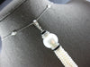 LARGE & LONG 1.5CT DIAMOND & AAA SOUTH SEA PEARL & ONYX 18KT WHITE GOLD NECKLACE