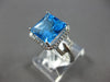 LARGE 4.24CT DIAMOND & AAA BLUE TOPAZ 14KT WHITE GOLD PRINCESS & ROUND FUN RING