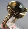 ESTATE 5.0CT AAA SMOKY TOPAZ 14KT ROSE GOLD 3D SOLITAIRE FILIGREE FUN RING