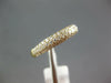 ESTATE .50CT DIAMOND 18KT YELLOW GOLD 3D 3 ROW PAVE COMFORT FIT ANNIVERSARY RING