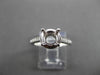ESTATE .35CT DIAMOND 14K WHITE GOLD 3D FILIGREE SEMI MOUNT ENGAGEMENT RING #1568