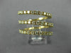 ESTATE 1.51CT DIAMOND 14KT YELLOW GOLD 3D CLASSIC THREE ROW FUN SNAKE RING