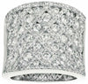 ESTATE LARGE 2.75CT DIAMOND 14K WHITE GOLD ETOILE SEMI ETERNITY ANNIVERSARY RING