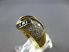 1.20CT DIAMOND & AAA SAPPHIRE 18KT YELLOW GOLD ROUND & BAGUETTE CRISS CROSS RING