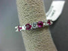 ESTATE 2.52CT ROUND CUT DIAMOND & AAA RUBY 14KT WHITE GOLD ETERNITY RING #22275