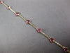 ESTATE 2.05CT AAA LIGHT PINK RUBY 14KT YELLOW GOLD TRILLION BY THE YARD BRACELET