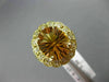 ESTATE LARGE 4.17CT DIAMOND & AAA CITRINE 14KT YELLOW GOLD 3D OVAL COCKTAIL RING