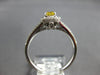 .53CT WHITE & FANCY YELLOW DIAMOND 18KT WHITE GOLD 3D FILIGREE ENGAGEMENT RING