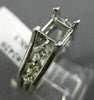 ESTATE .60CT DIAMOND 14KT WHITE GOLD 3D SQUARE SEMI MOUNT ENGAGEMENT RING #2420