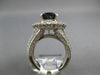 ESTATE LARGE 8.23CT DIAMOND & AAA SAPPHIRE 18KT WHITE GOLD OVAL ENGAGEMENT RING