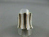 ANTIQUE WIDE 1.40CT DIAMOND & ONYX 18KT WHITE & ROSE MULTI ROW RING #0XRG5726T-A