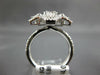 ESTATE LARGE 1.45CT DIAMOND 18KT WHITE GOLD 3D ROUND & BAGUETTE LUCKY STAR RING