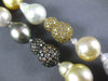 EXTRA LARGE 6.50CT MOCHA DIAMOND & AAA SOUTH SEA PEARL 14KT BLACK GOLD NECKLACE