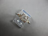ANTIQUE LARGE .69CT DIAMOND PLATINUM 3 STONE FILIGREE 3D ENGAGEMENT RING #28020