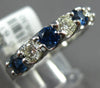 LARGE 1.64CT DIAMOND & AAA SAPPHIRE 14K WHITE GOLD SHARED PRONG ANNIVERSARY RING