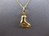 ESTATE 14KT YELLOW GOLD 3D HANDCRAFTED ICE SKATER CHARM PENDANT #25602