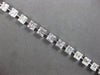 3.90CT DIAMOND 18KT WHITE GOLD 3D ROUND & BAGUETTE MULTI SQUARE TENNIS BRACELET