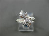ANTIQUE WIDE .60CT DIAMOND 14KT WHITE GOLD DOUBLE HEADED FUN RING STUNNING 17259