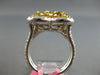 LARGE 2.43CT WHITE & MULTI COLOR DIAMOND 18KT 2 TONE GOLD MULTI SHAPE HEART RING