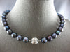 LARGE & LONG AAA TAHITIAN PEARL 14K WHITE GOLD 10MM CLASSIC LOVE NECKLACE #27953