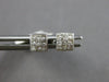 ESTATE .25CT DIAMOND 14KT WHITE GOLD 3D PRINCESS INVISIBLE SQUARE STUD EARRINGS