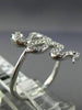 ESTATE LARGE .34CT DIAMOND & AAA EMERALD 14KT WHITE GOLD 3D SNAKE SWIRL FUN RING