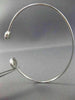 ESTATE .50CT DIAMOND 14KT WHITE GOLD 3D CIRCULAR FILIGREE LOVE BANGLE BRACELET
