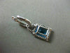 ESTATE 3.98CT DIAMOND & BLUE TOPAZ 14KT WHITE GOLD HALO HANGING EARRINGS #25034