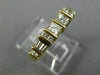 0.90CT ROUND BAGUETTE & PRINCESS DIAMOND 14K YELLOW GOLD ANNIVERSARY RING #1586