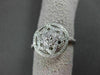 ESTATE WIDE .33CT DIAMOND 14KT WHITE GOLD OPEN FLORAL STAR COCKTAIL FUN RING
