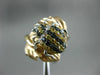 LARGE .68CT BLACK DIAMOND & YELLOW SAPPHIRE 18K WHITE & ROSE GOLD 3D BEETLE RING